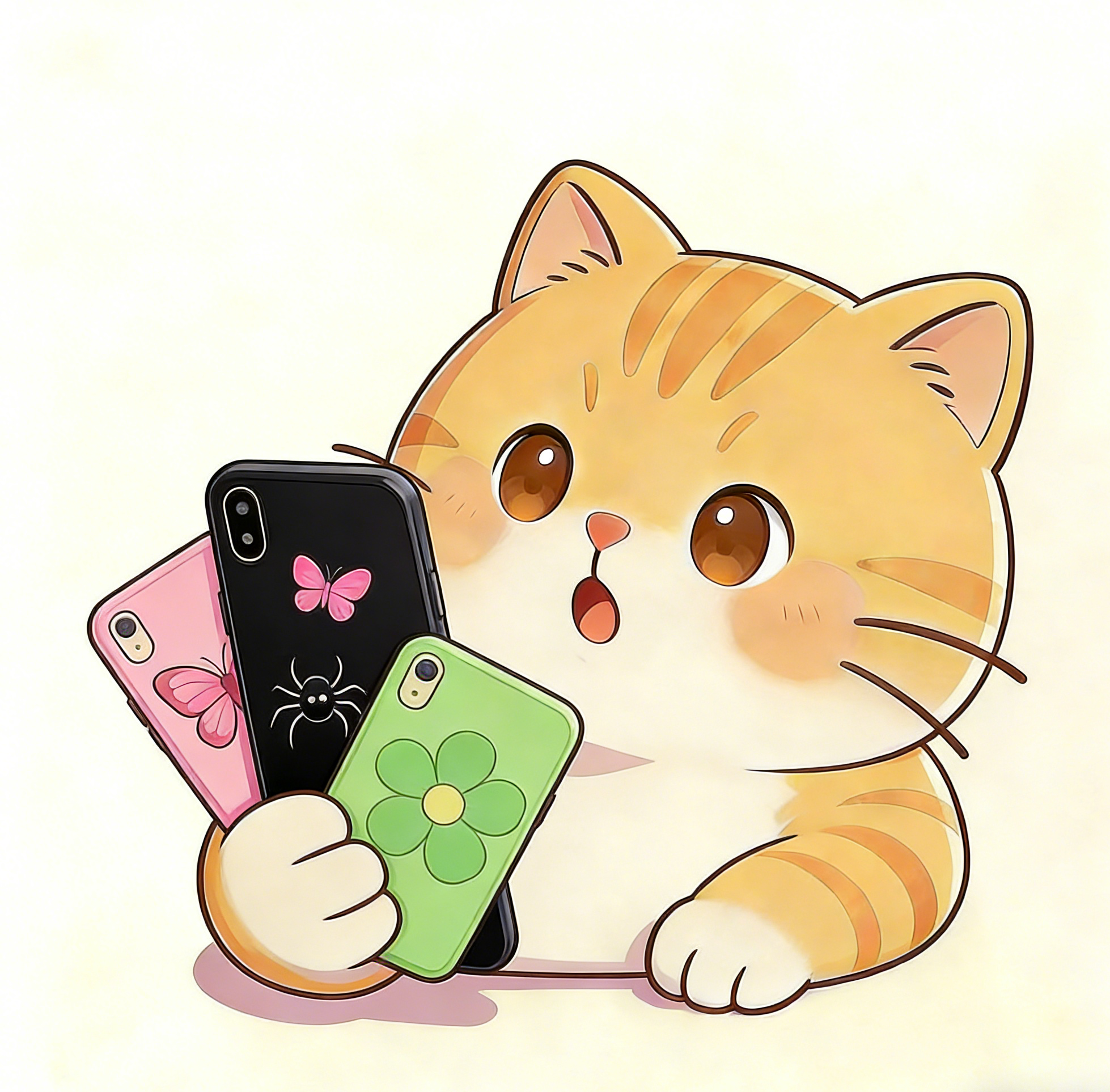 Cream Glue Phone Cases