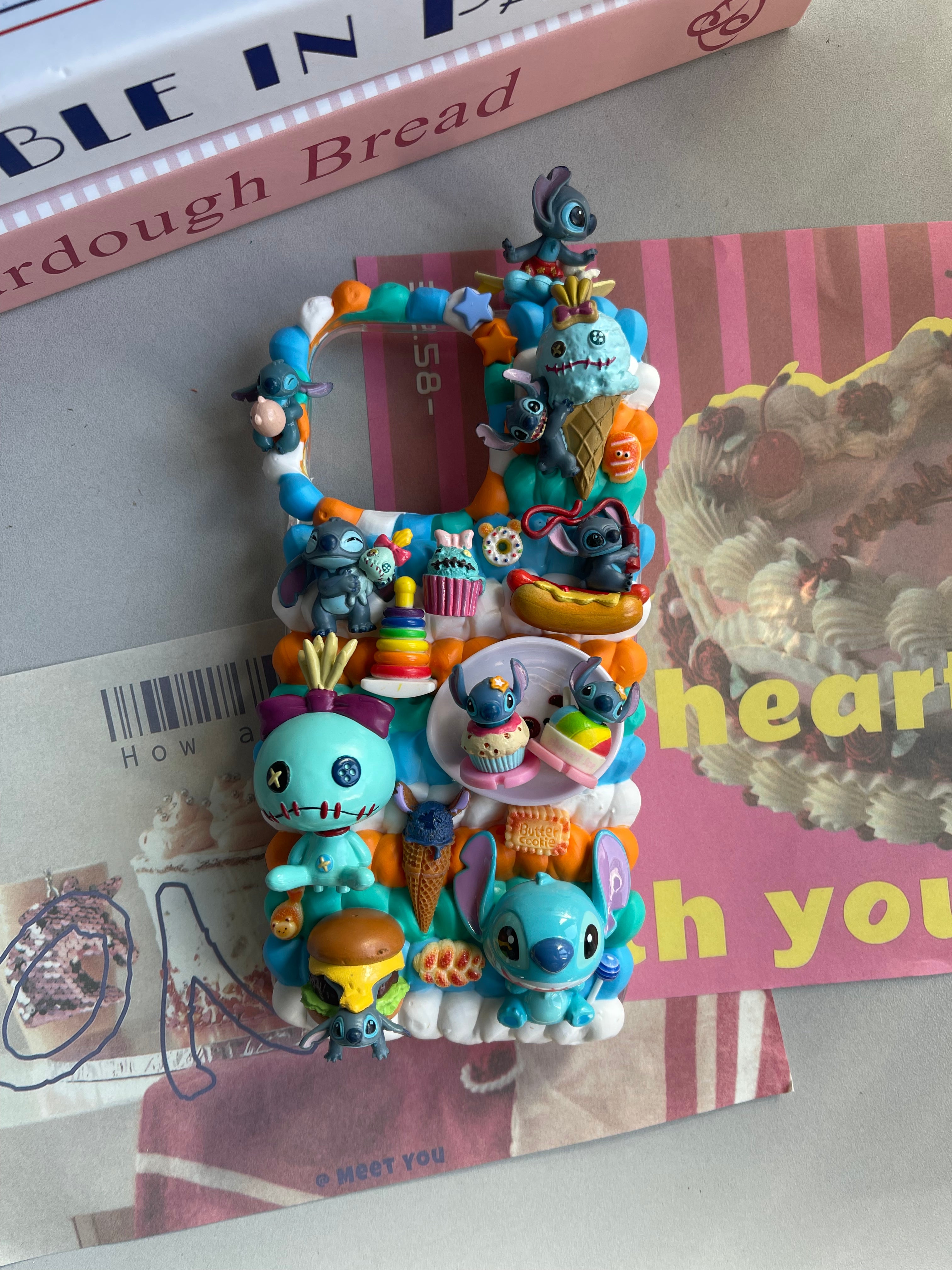 Stitch DIY Cream Glue Handmade Phone Case