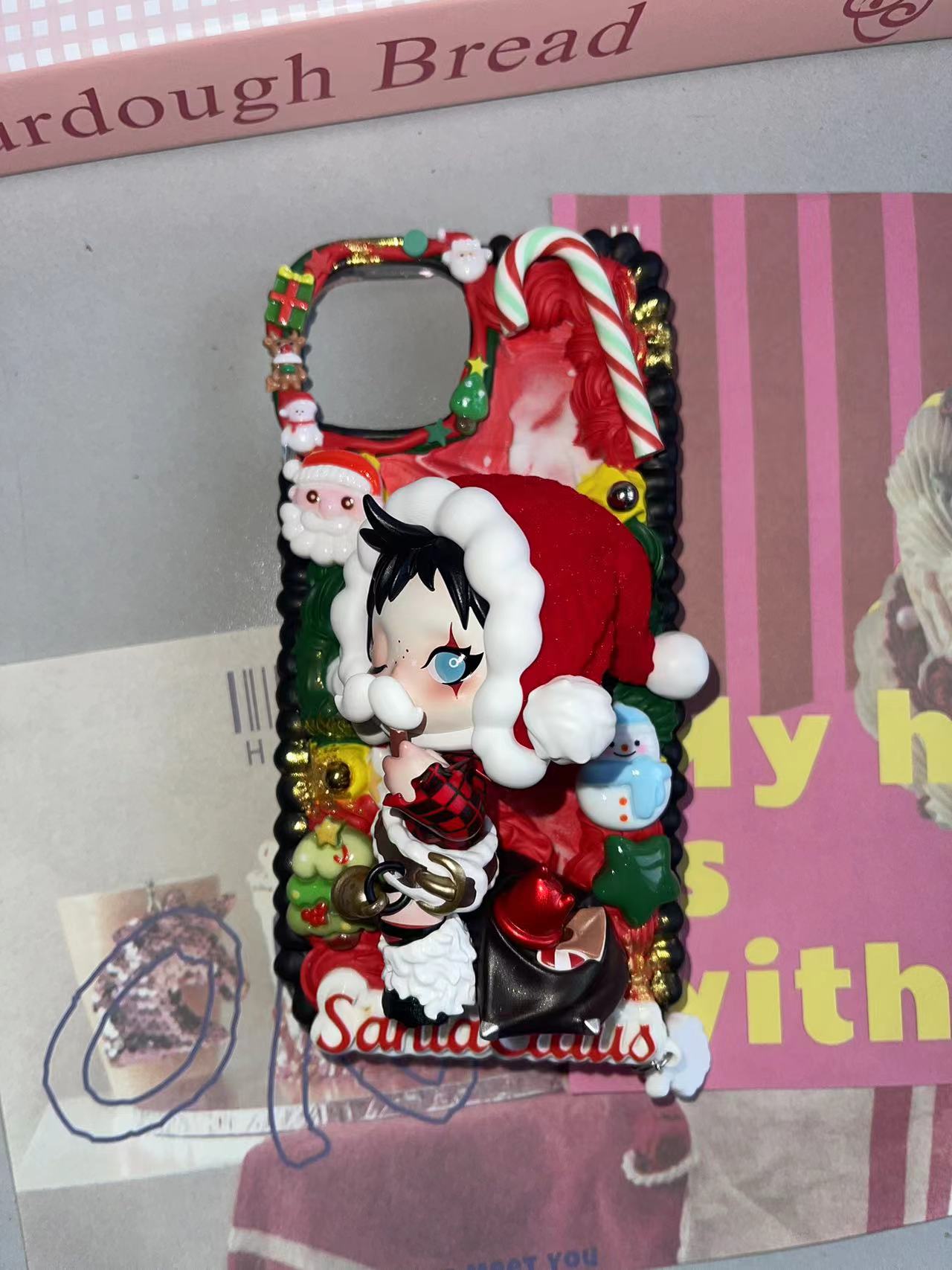 Skull Panda DIY Cream Glue Handmade Phone Case