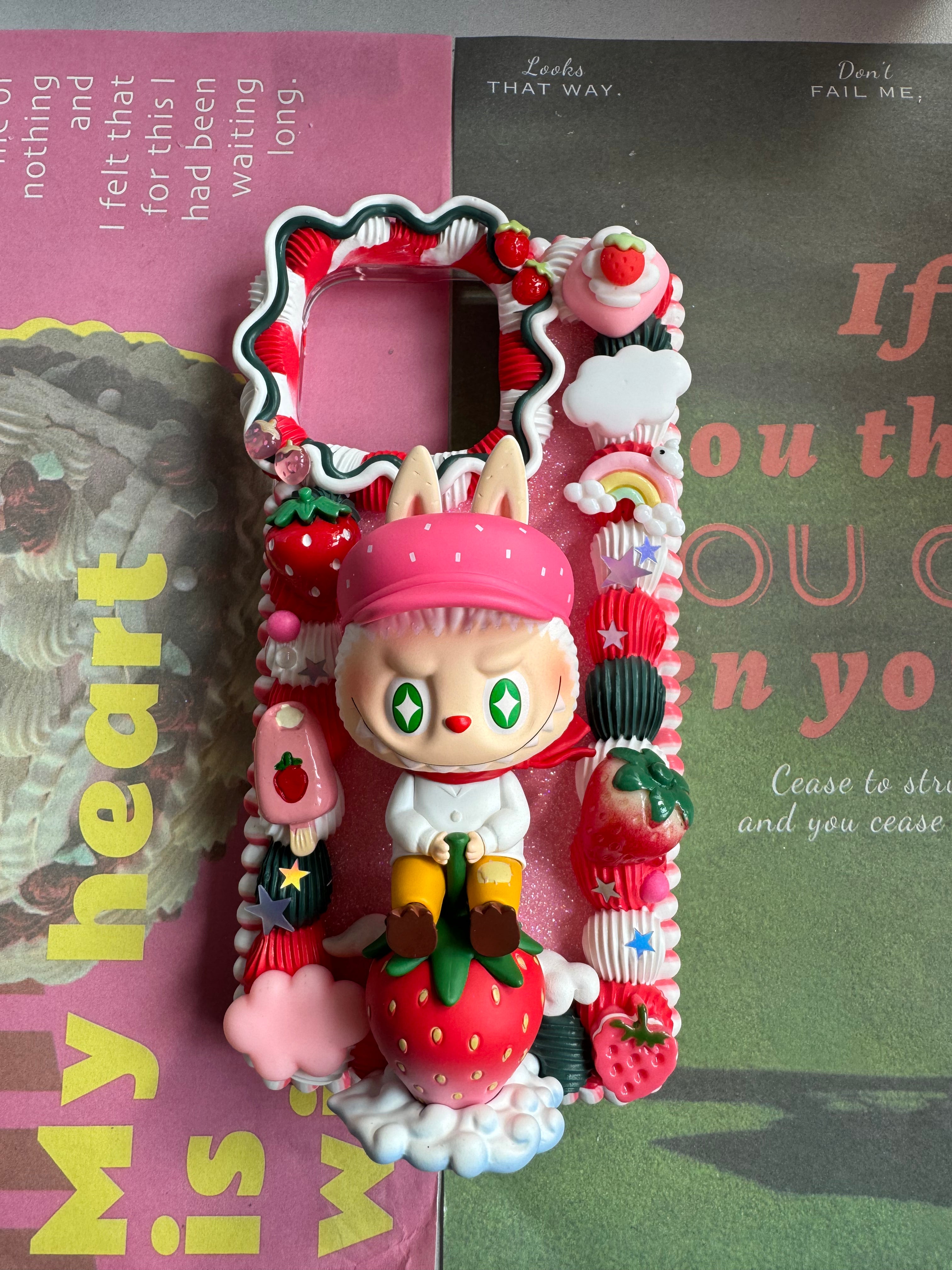 Labubu DIY Cream Glue Handmade Phone Case