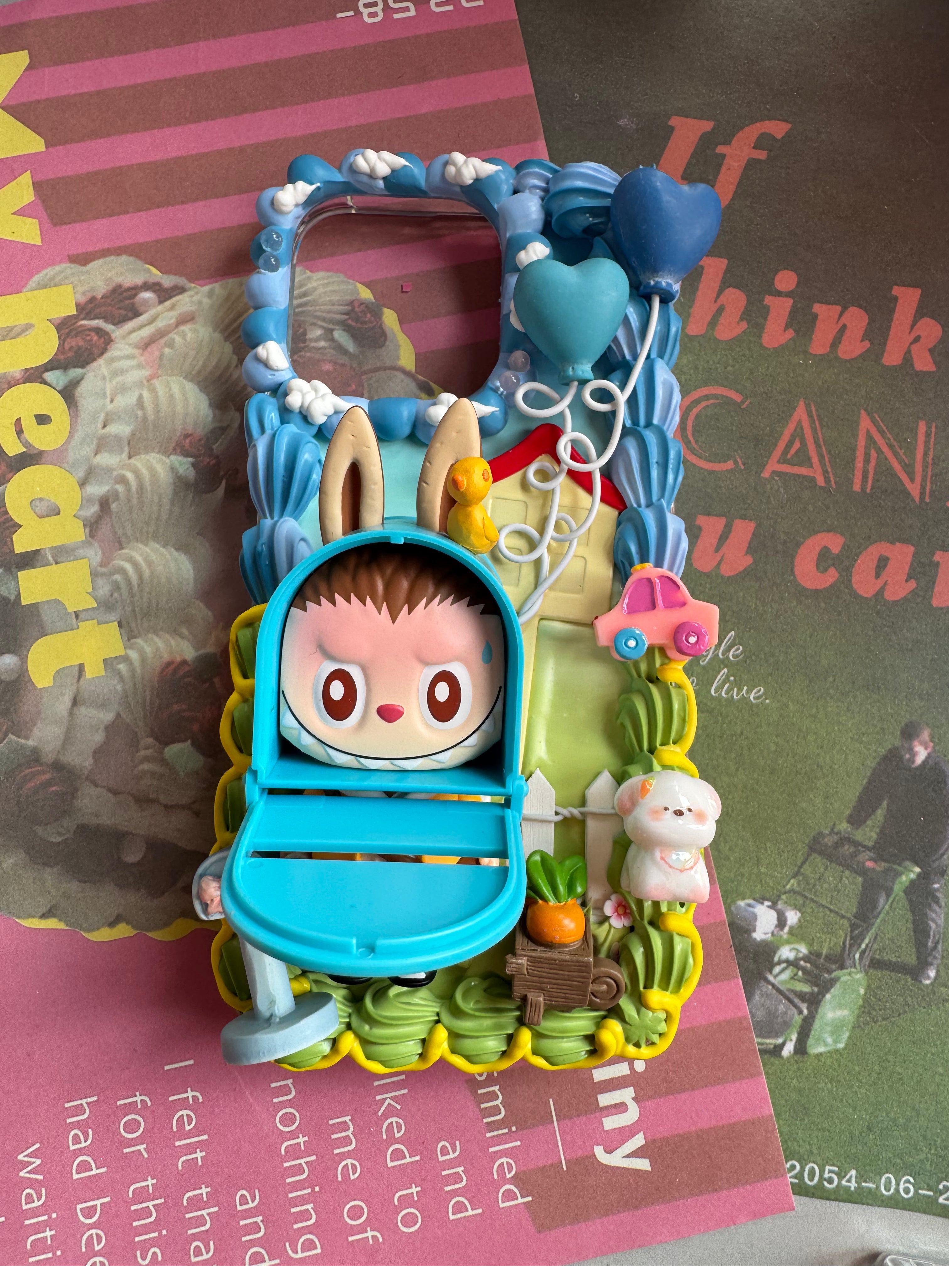 Labubu DIY Cream Glue Handmade Phone Case