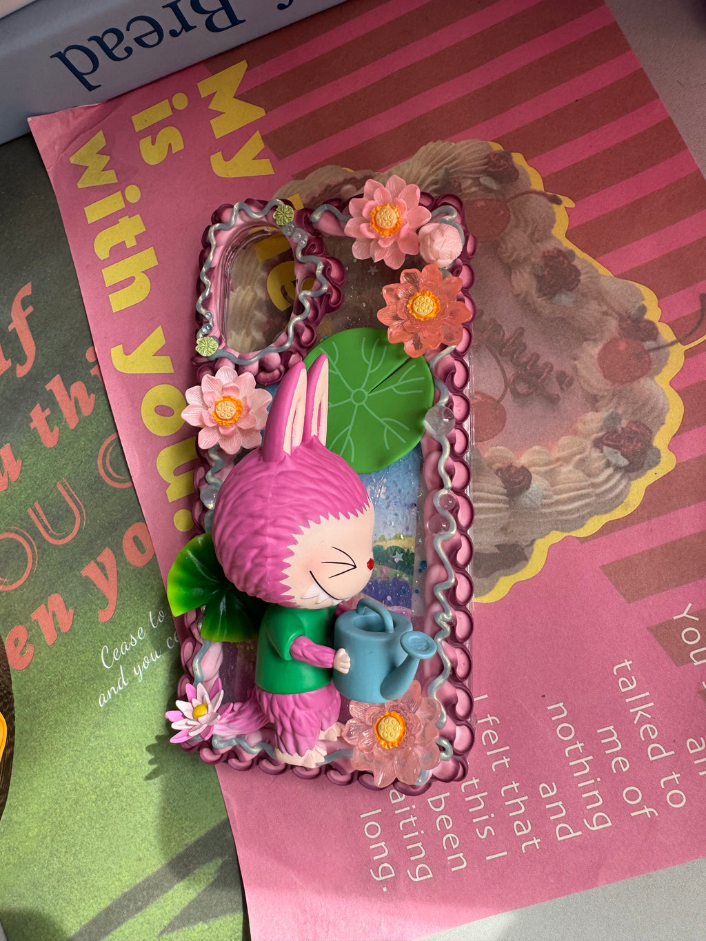 Labubu DIY Cream Glue Handmade Phone Case