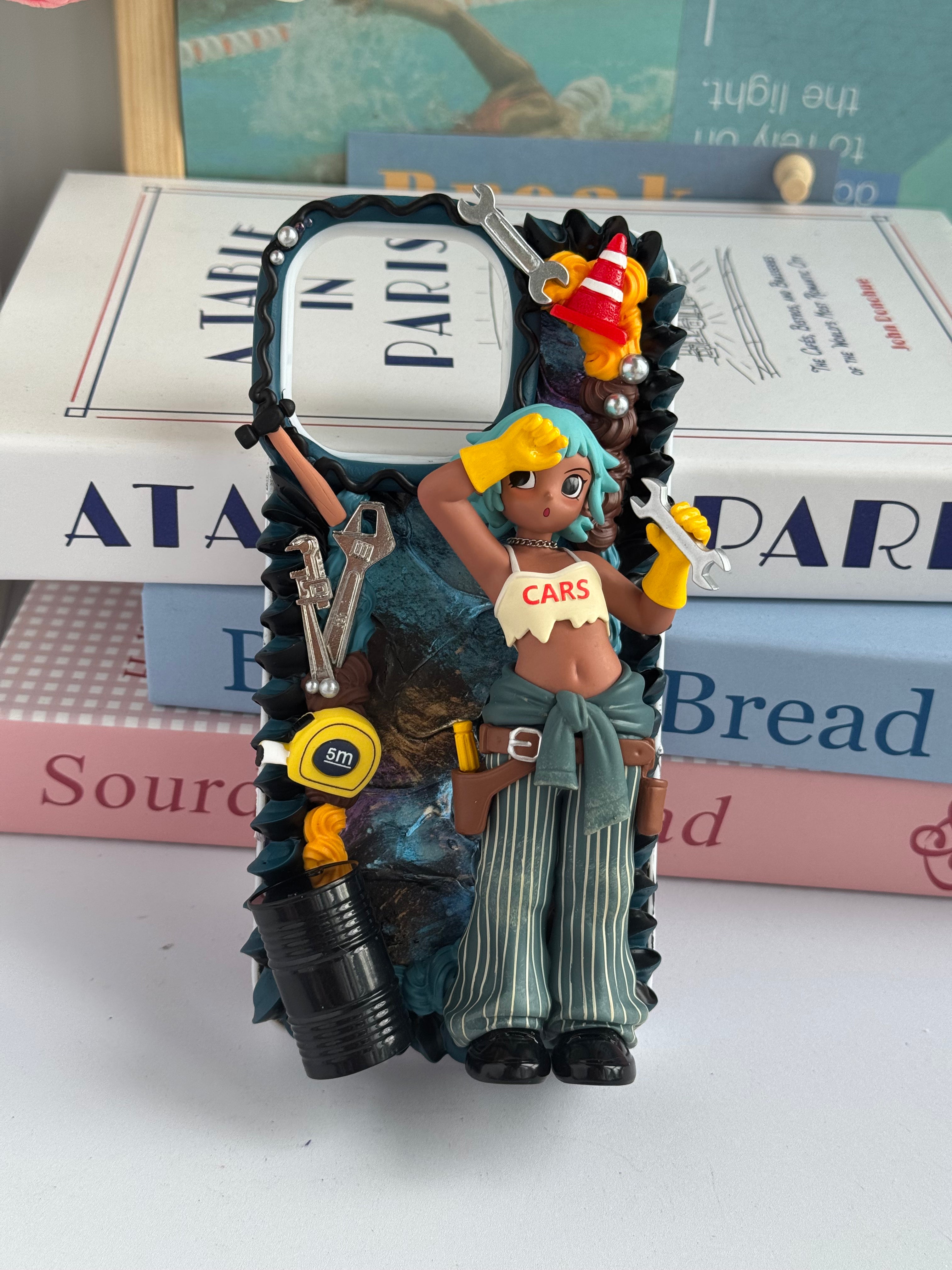 POP MART Peach Roit"Rush Hour"DIY Decon phonecase