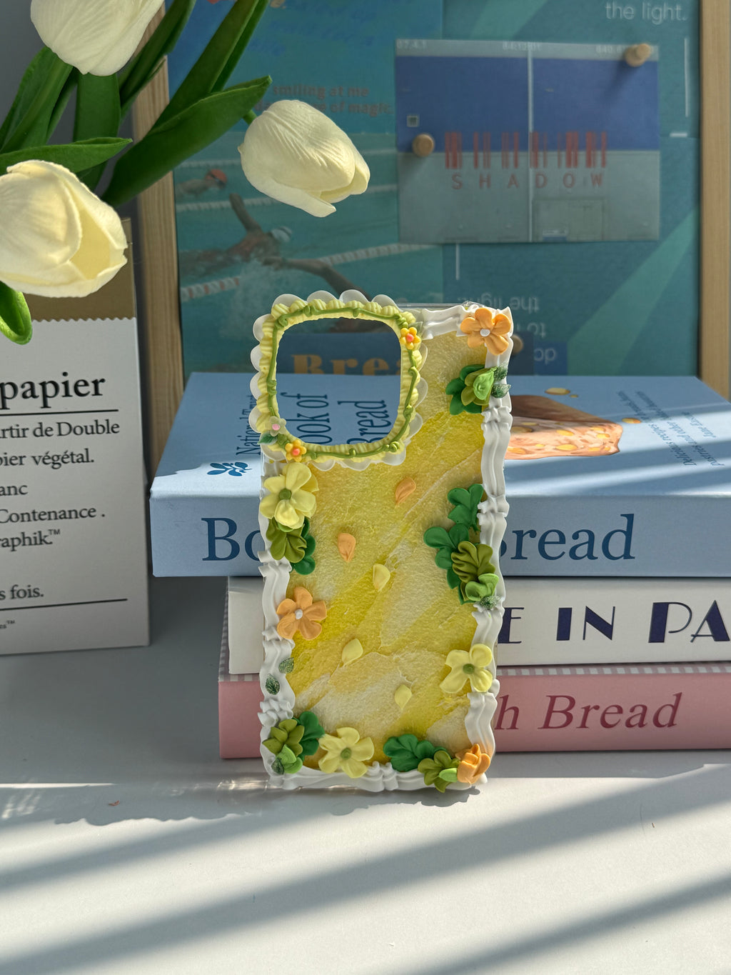 No big doll case (Flowers) DIY Cream Glue Handmade Phone Case