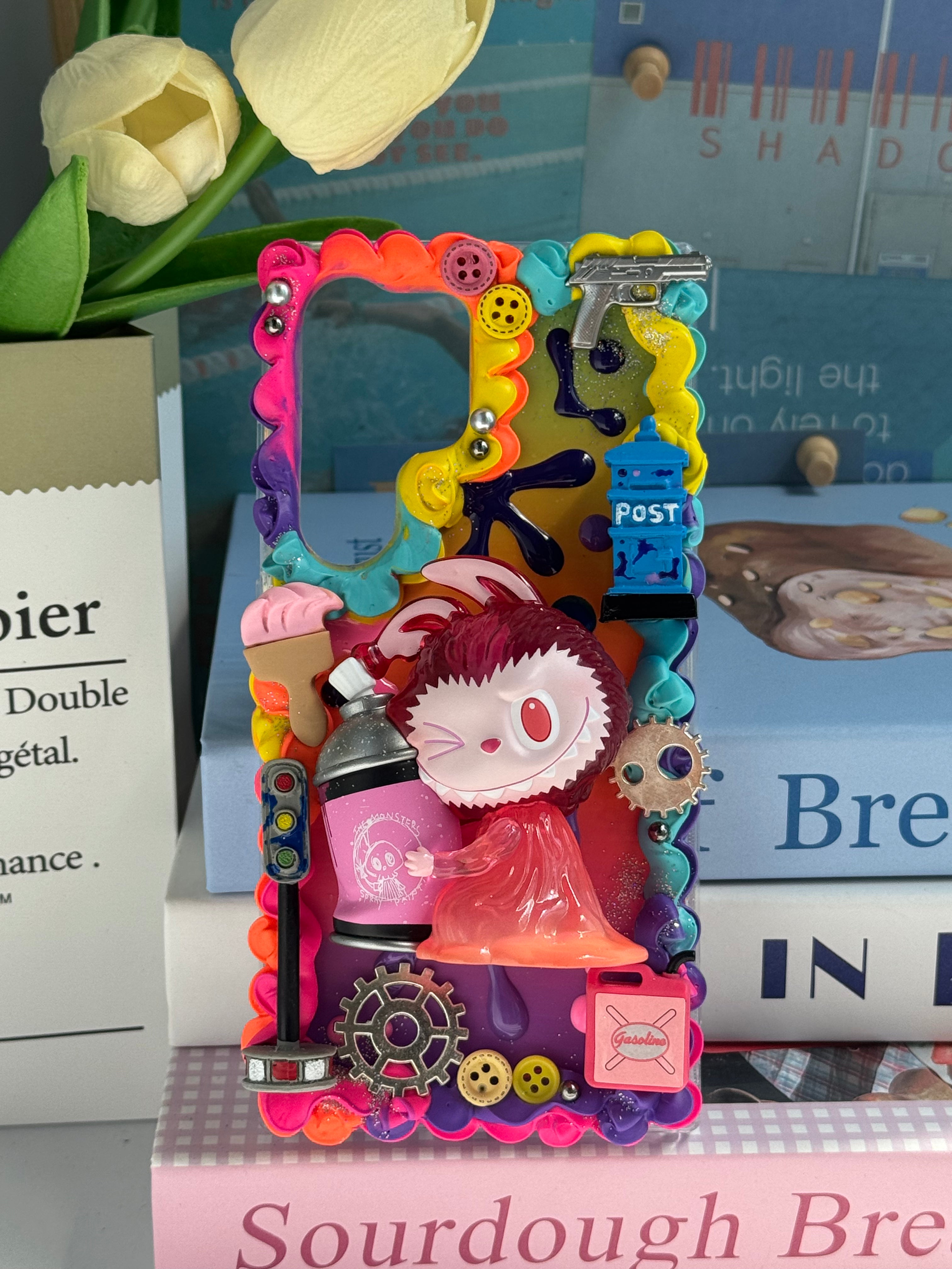 Labubu DIY Cream Glue Handmade Phone Case