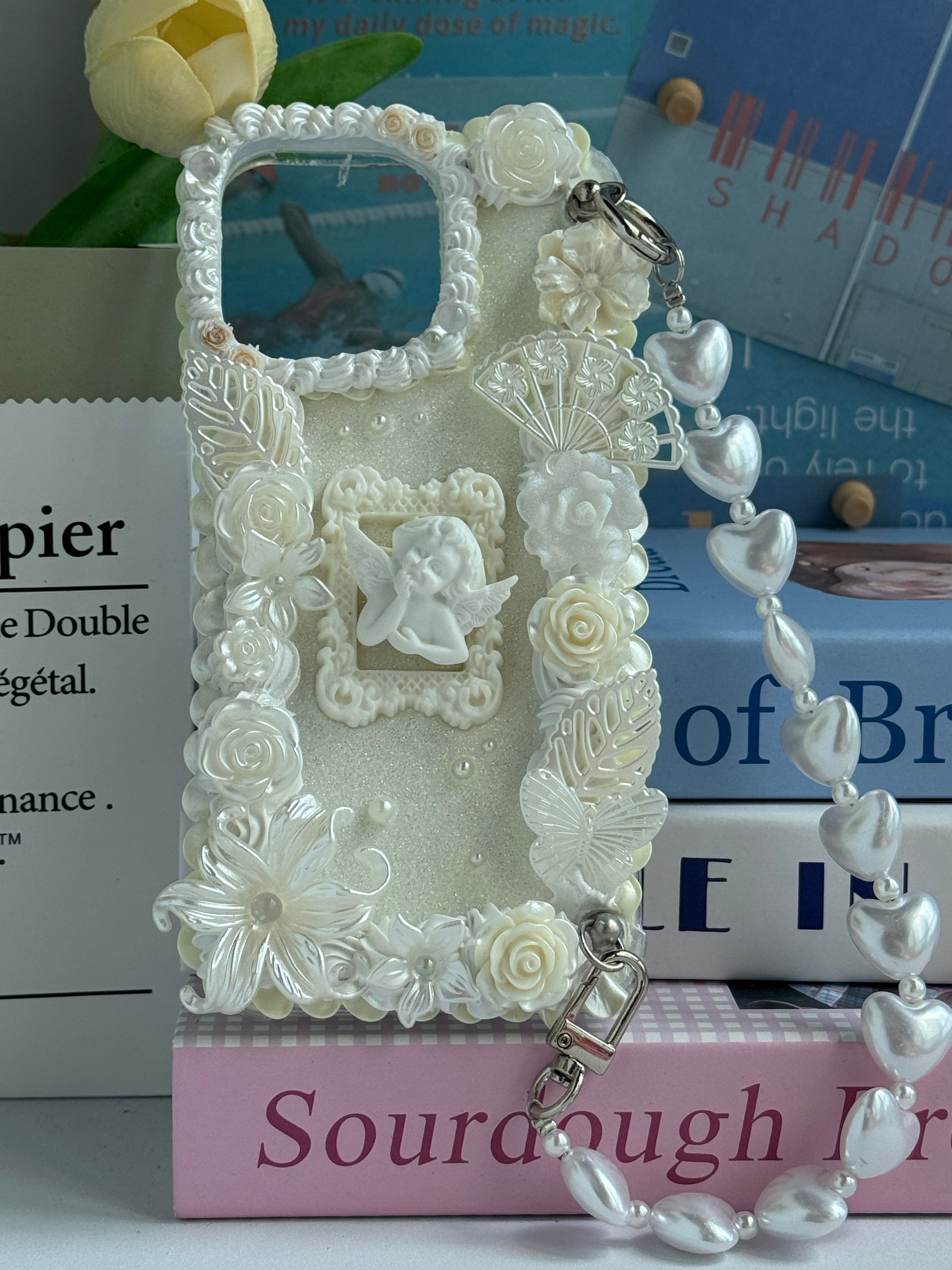 No big doll case (Flowers) DIY Cream Glue Handmade Phone Case