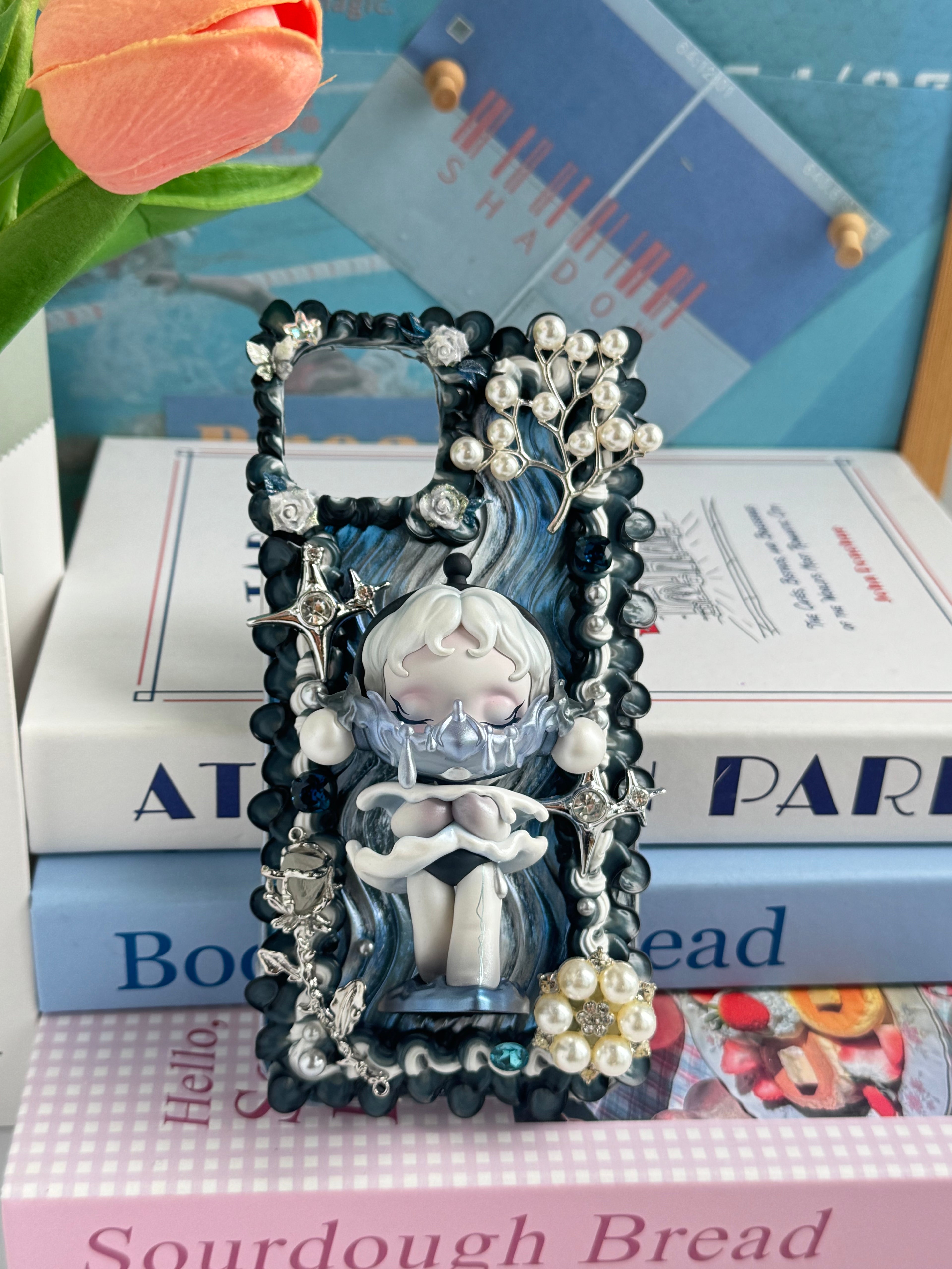 Skull Panda DIY Cream Glue Handmade Phone Case