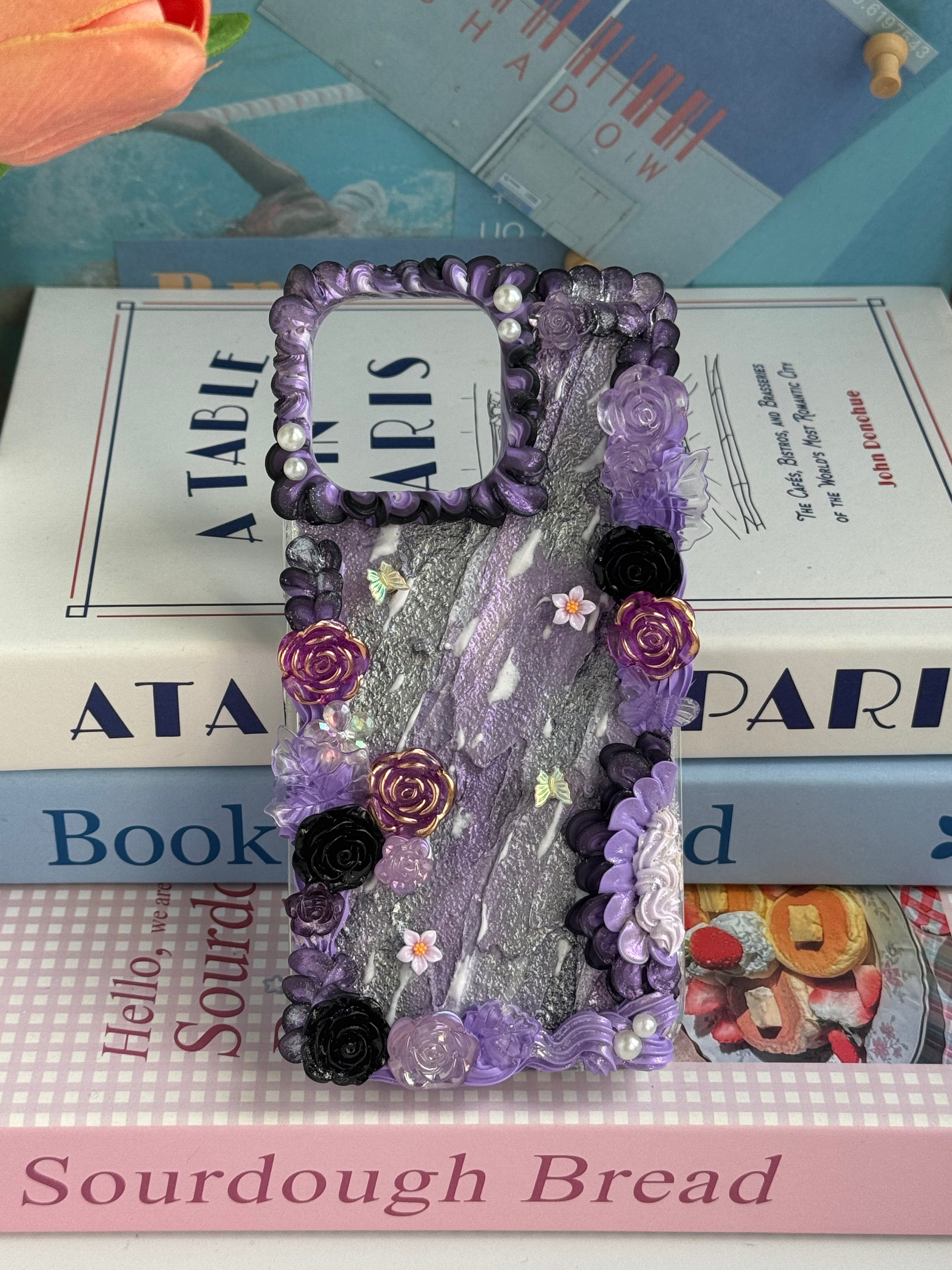 No big doll case (Flowers) DIY Cream Glue Handmade Phone Case