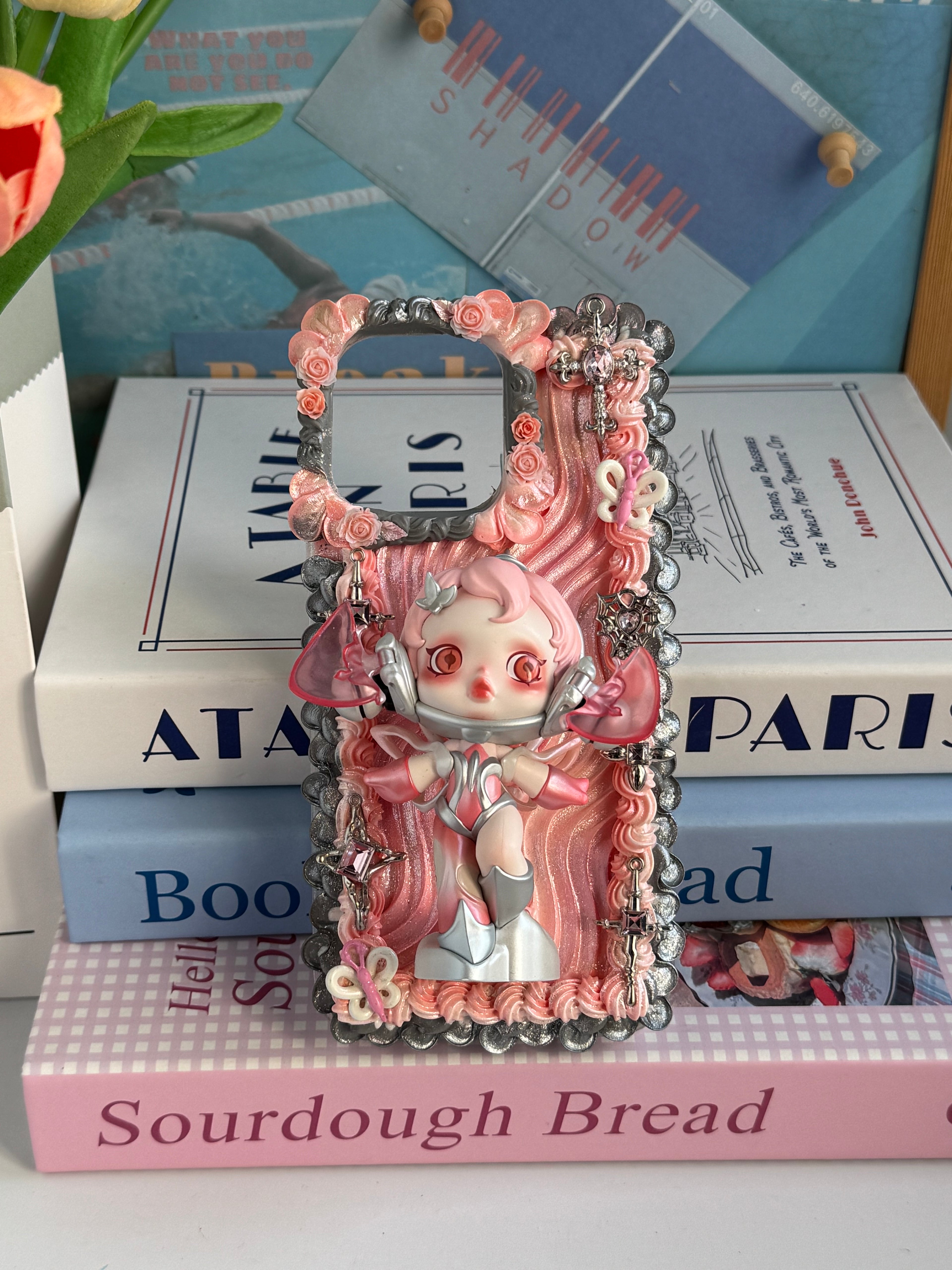 Skull Panda DIY Cream Glue Handmade Phone Case