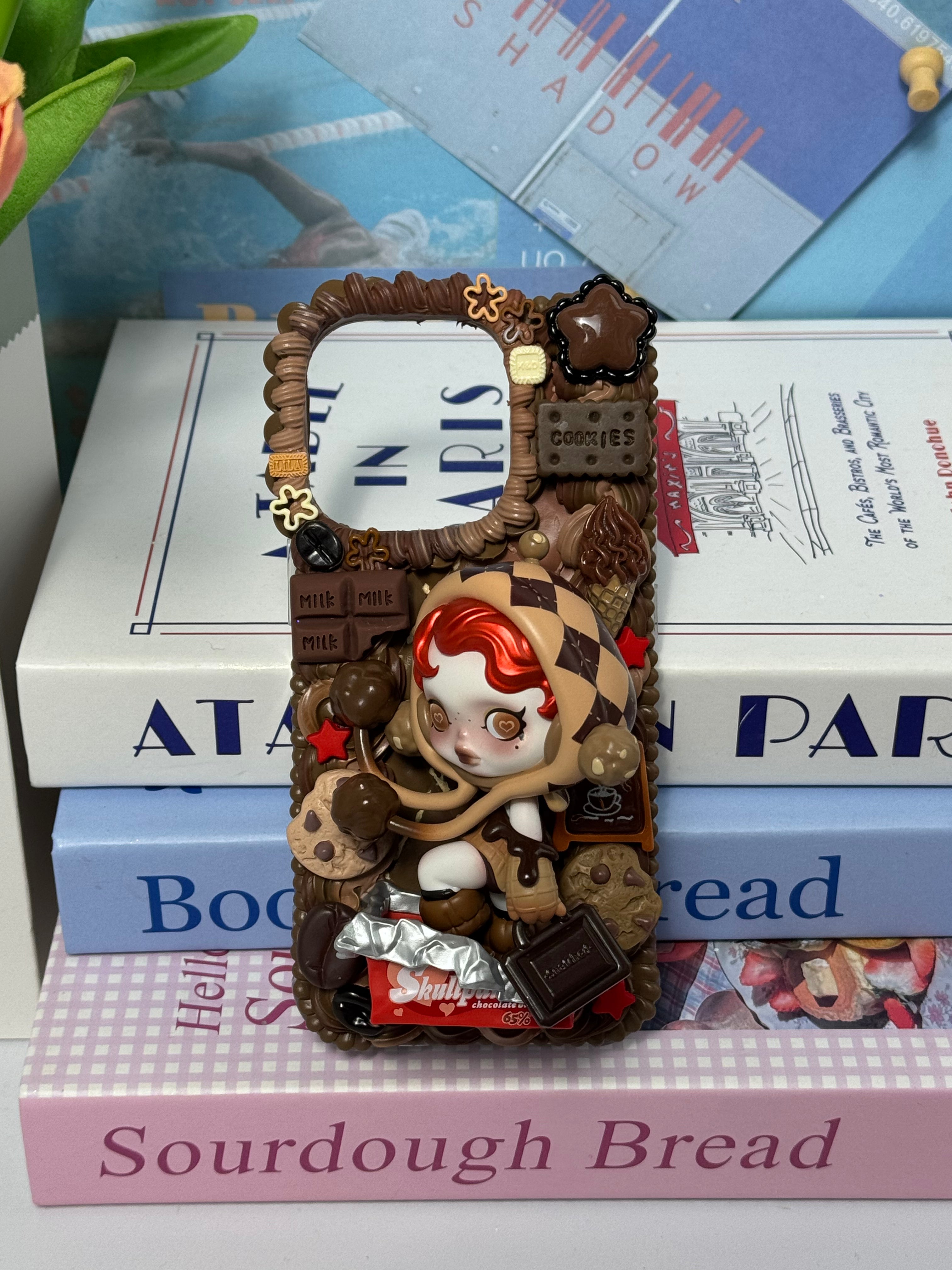 Skull Panda DIY Cream Glue Handmade Phone Case