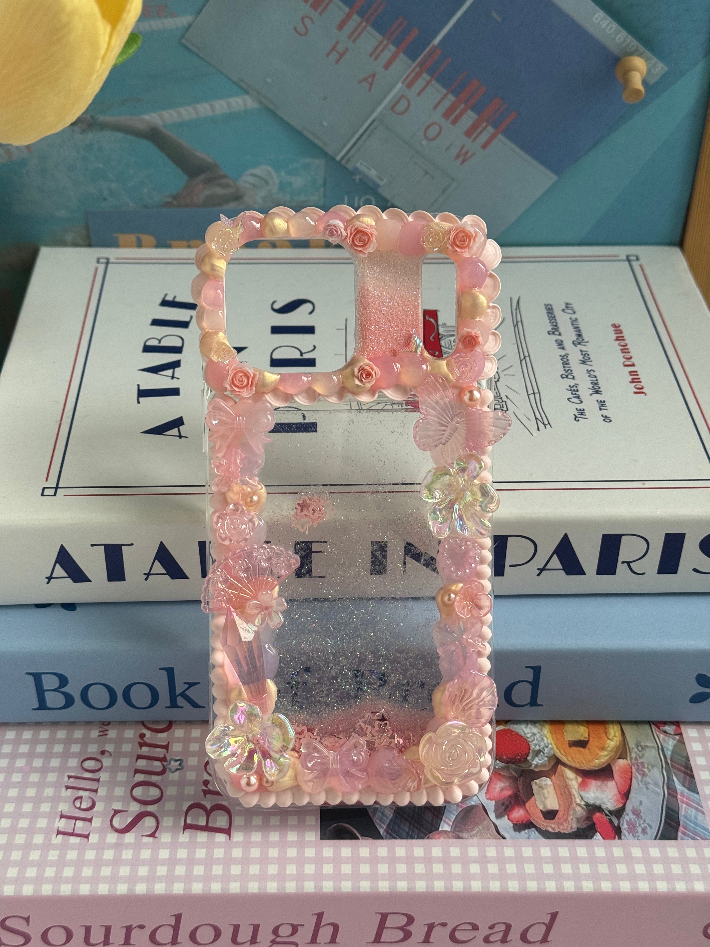 No big doll case (Flowers) DIY Cream Glue Handmade Phone Case