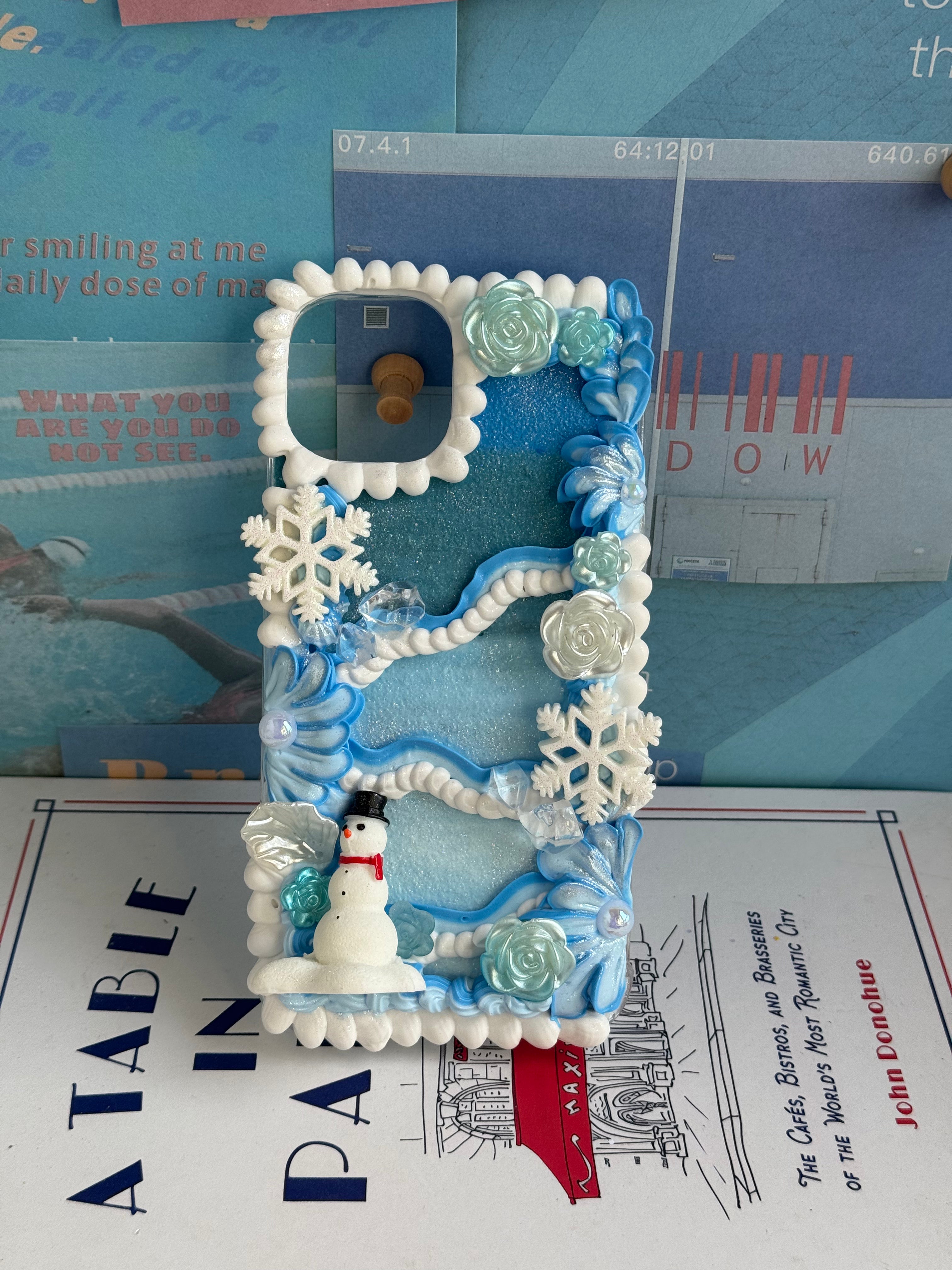 No big doll case (Flowers) DIY Cream Glue Handmade Phone Case