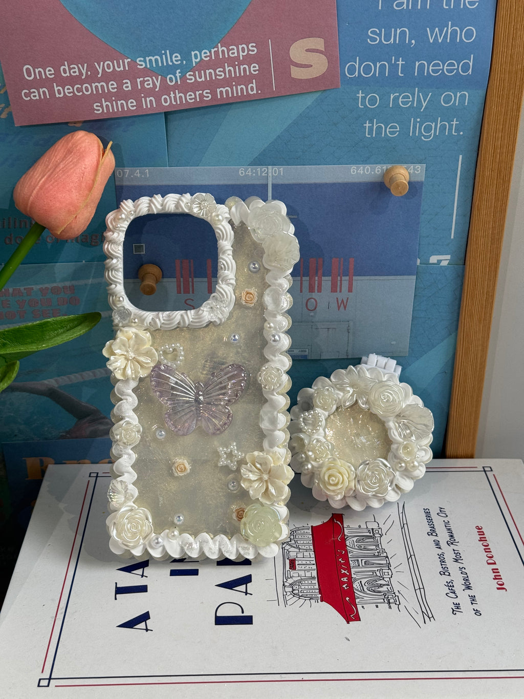 No big doll case (Flowers) DIY Cream Glue Handmade Phone Case