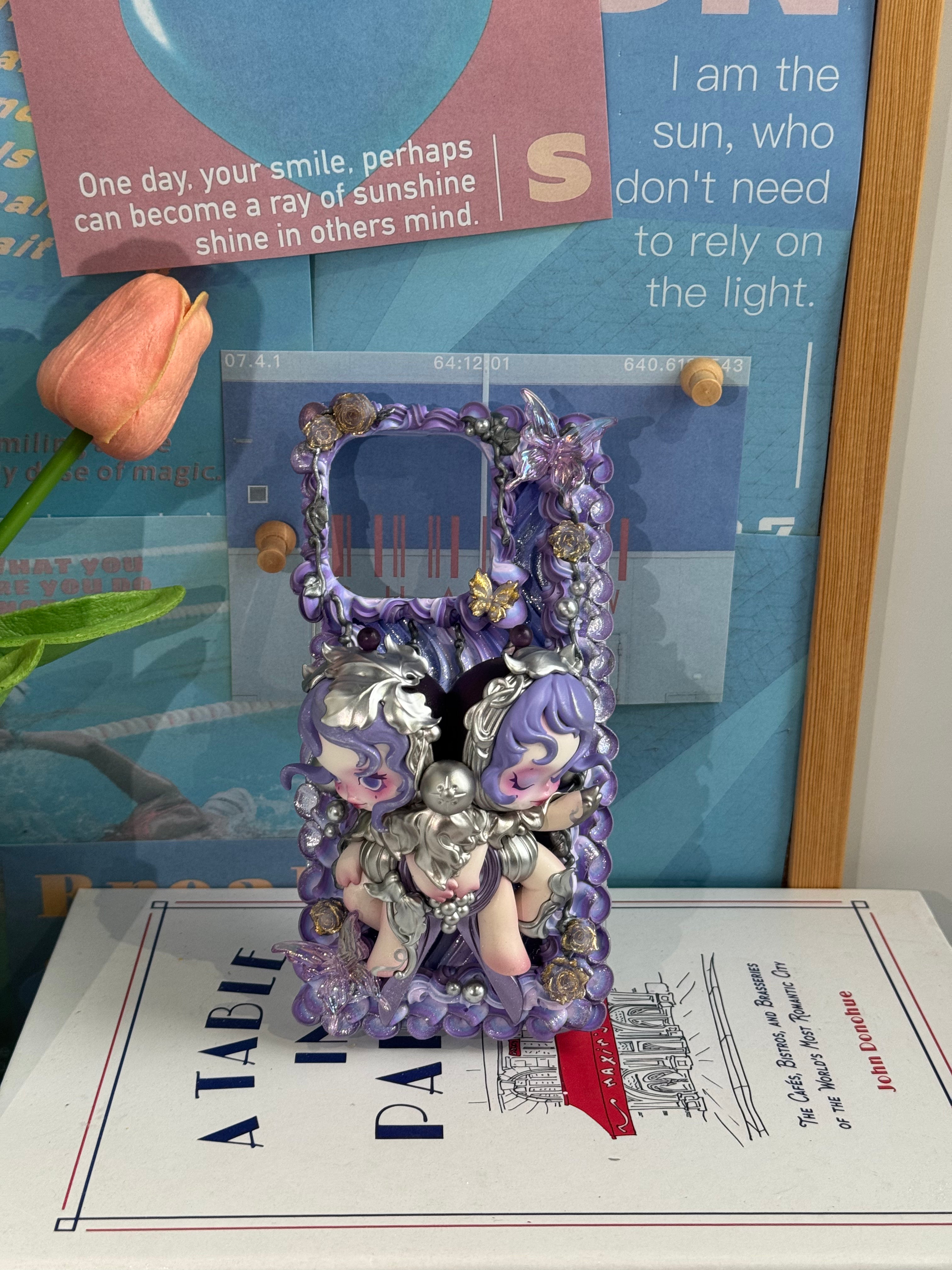 Skull Panda DIY Cream Glue Handmade Phone Case