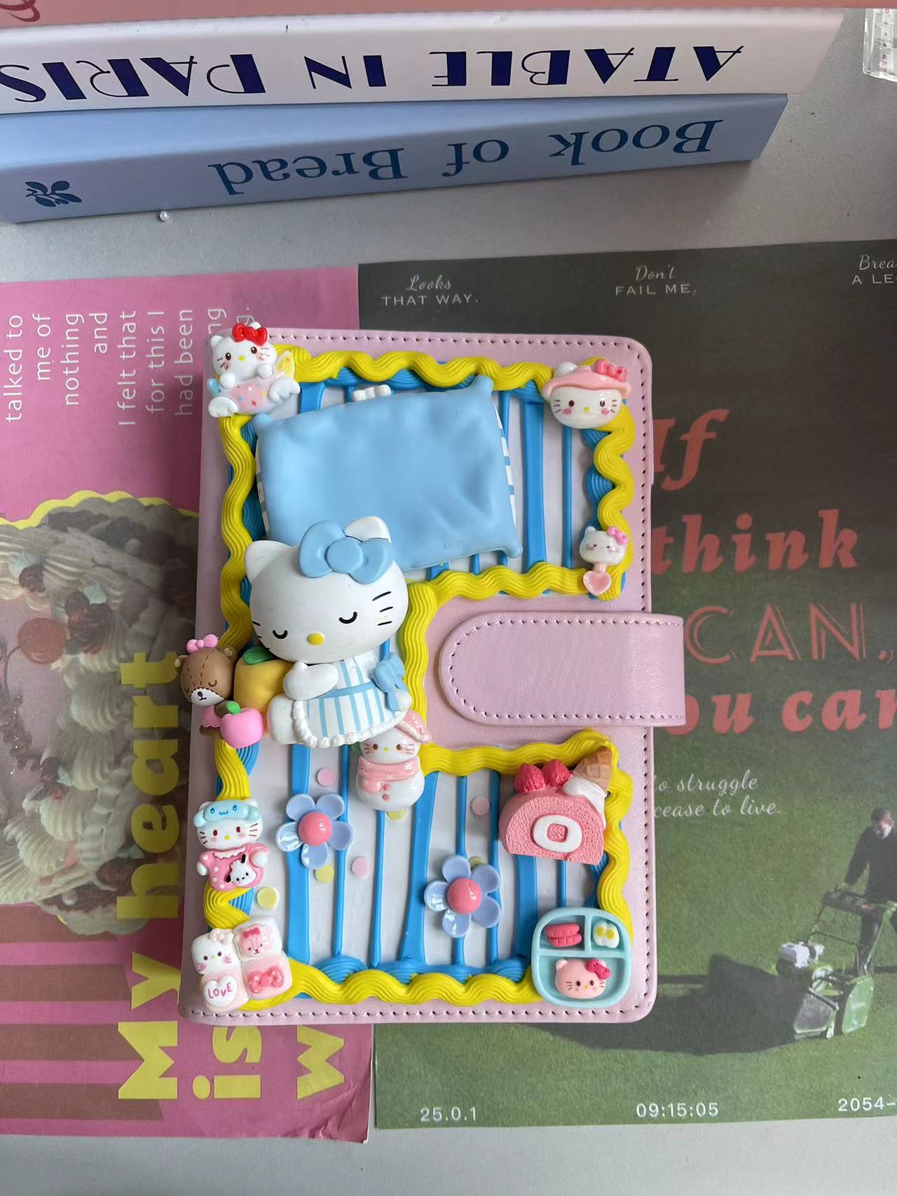Hello Kitty DIY Cream Glue Handmade A6 Notebook