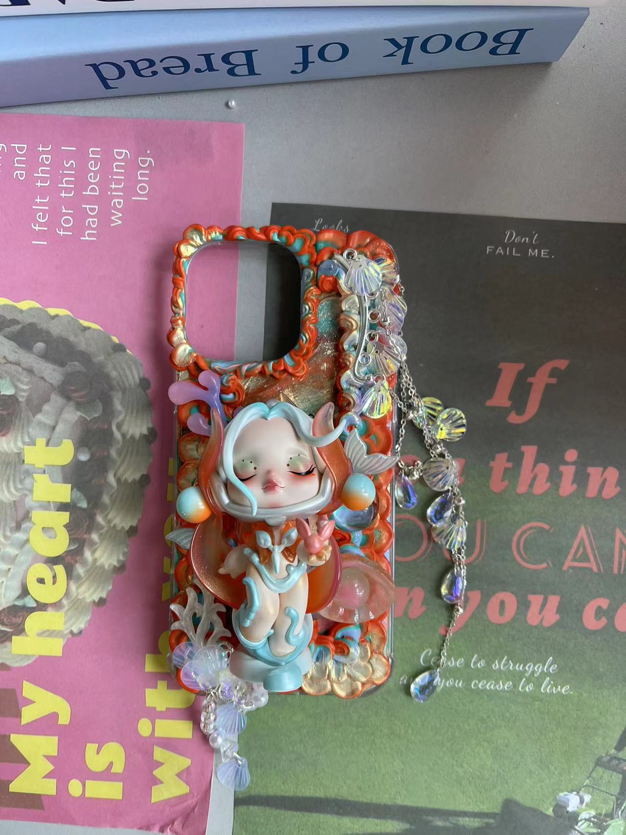 Skull Panda DIY Cream Glue Handmade Phone Case