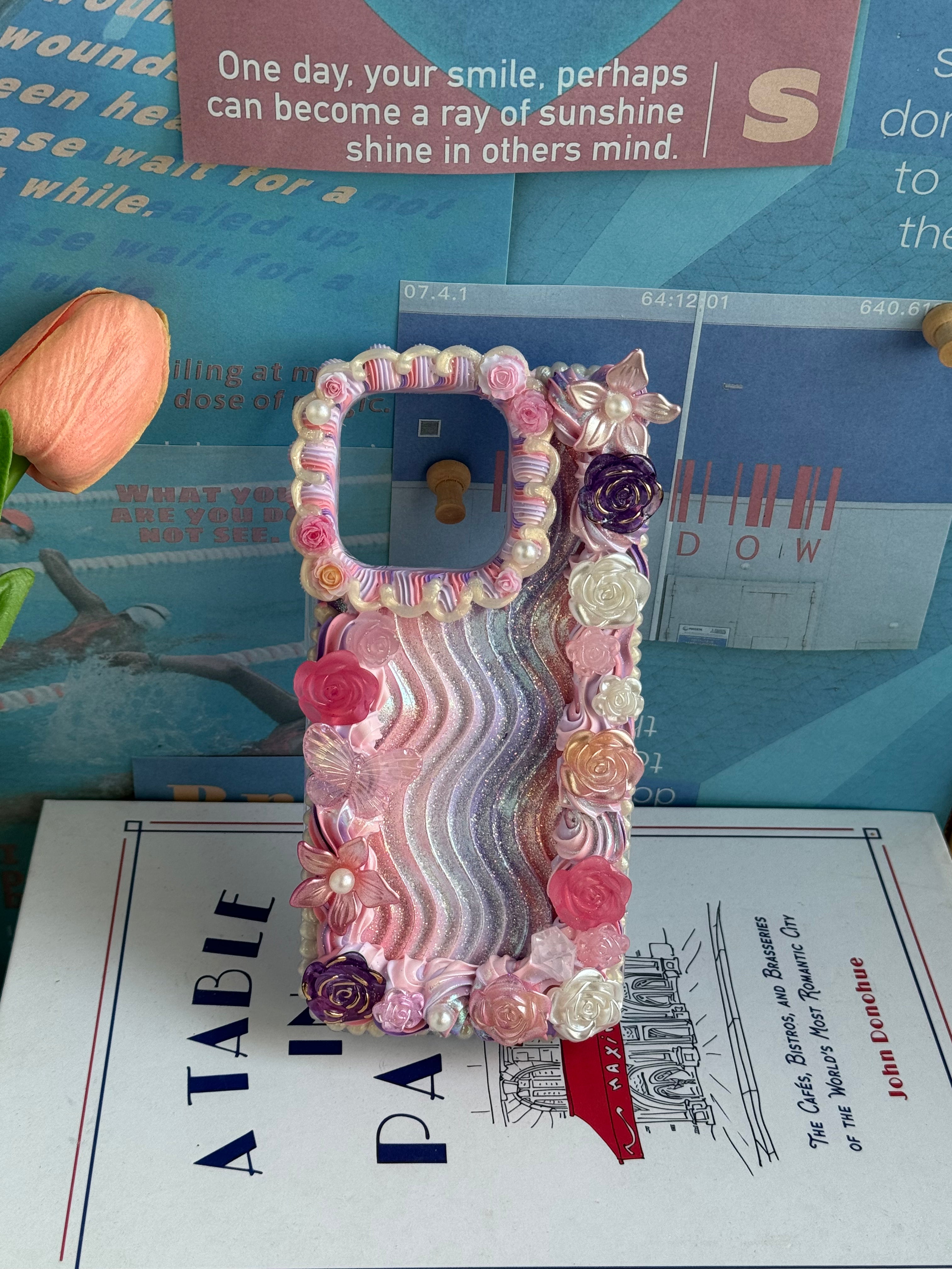 No big doll case (Flowers) DIY Cream Glue Handmade Phone Case