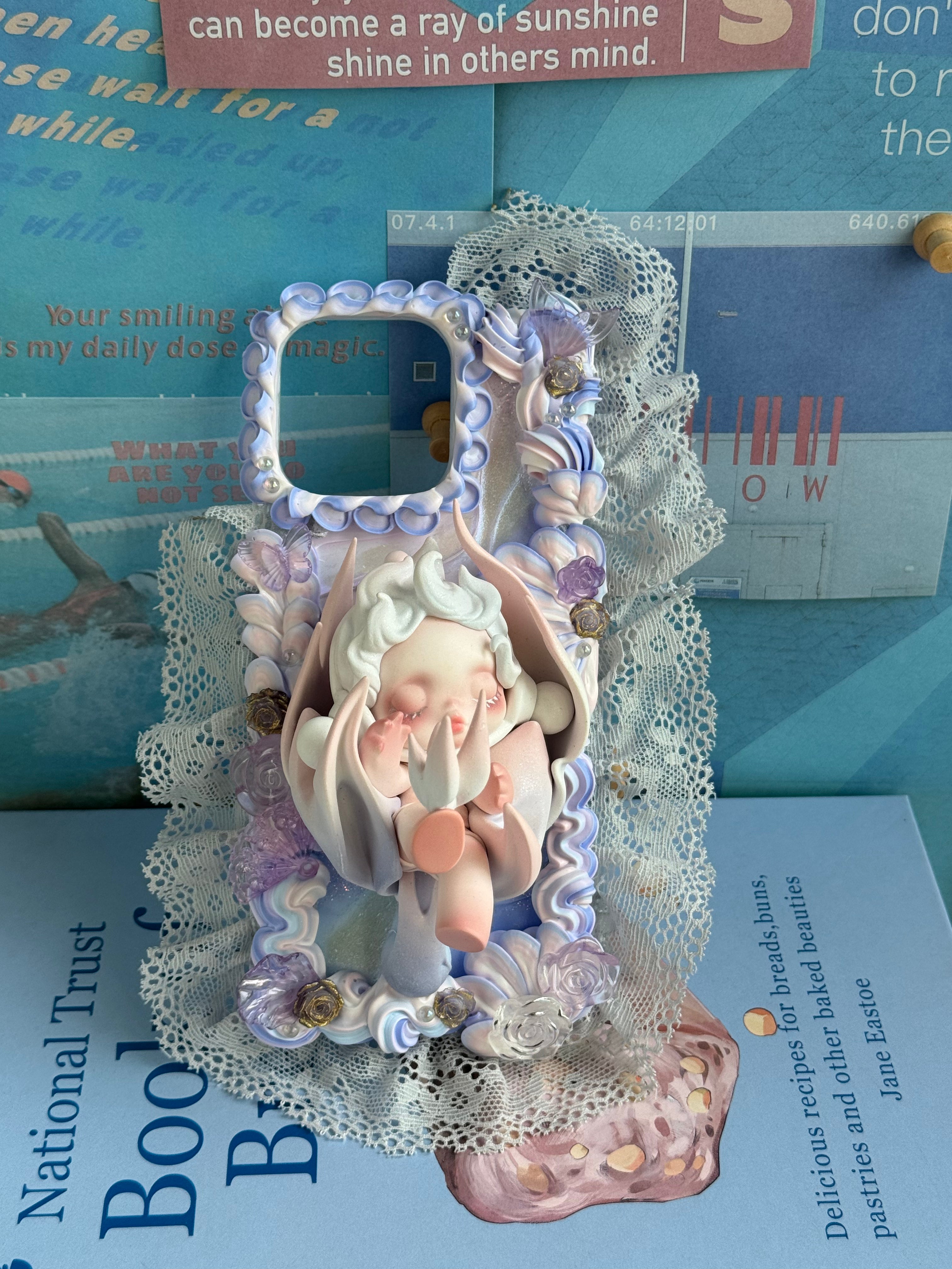 Skull Panda DIY Cream Glue Handmade Phone Case