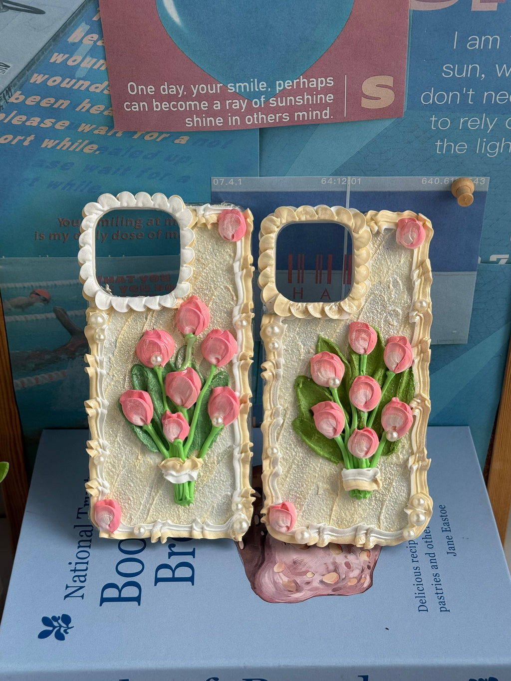 No big doll case (Flowers) DIY Cream Glue Handmade Phone Case