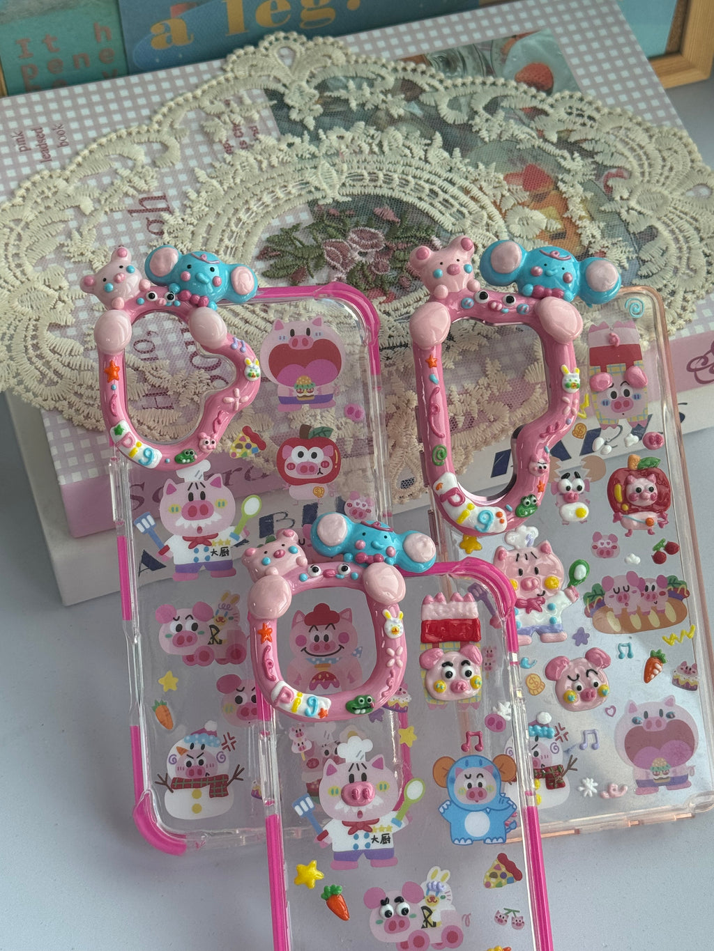 DIY Hand Painted Cream Glue Handmade Phone Case