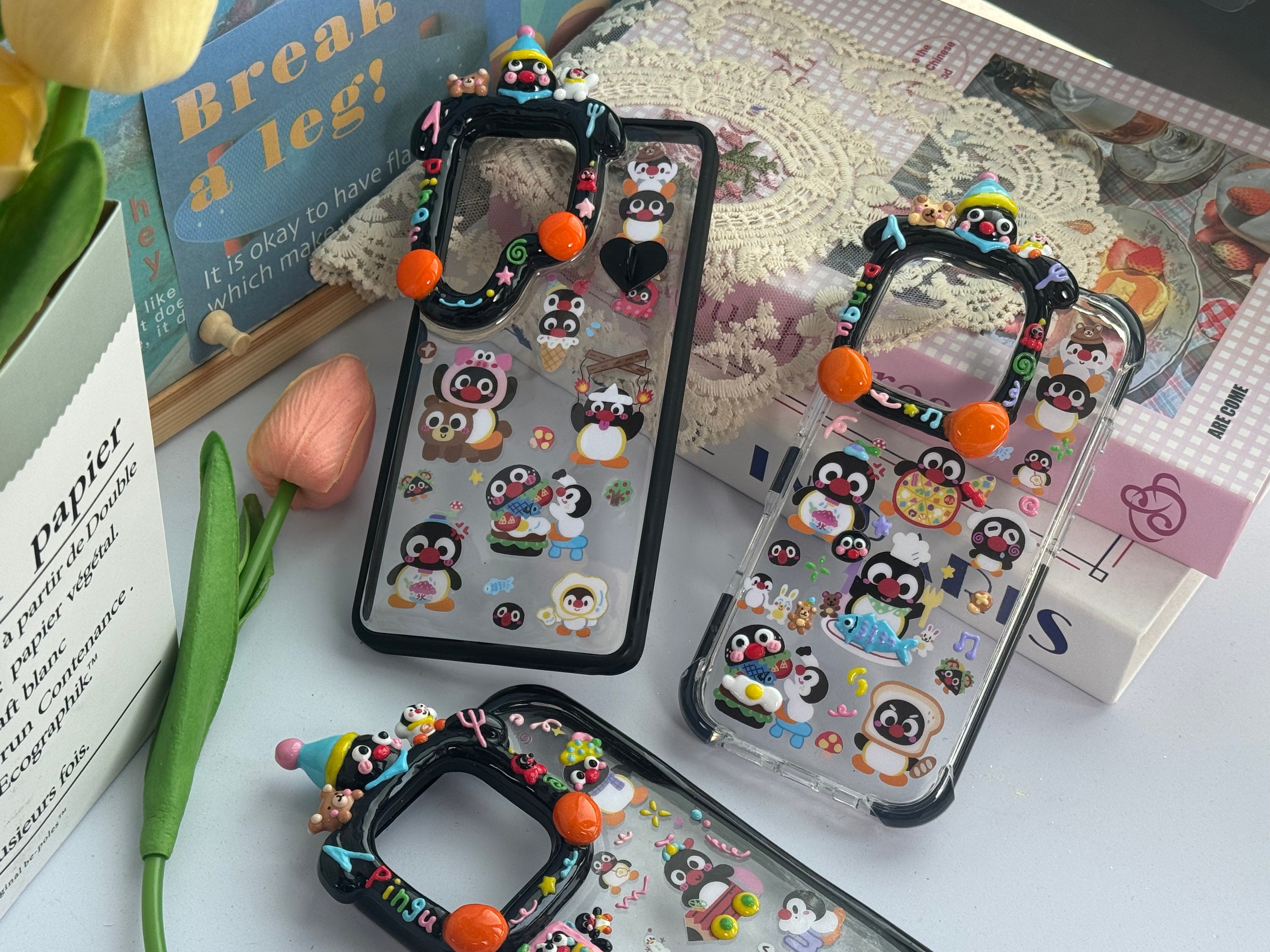 DIY Hand Painted Cream Glue Handmade Phone Case