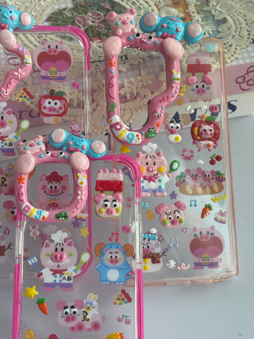 DIY Hand Painted Cream Glue Handmade Phone Case