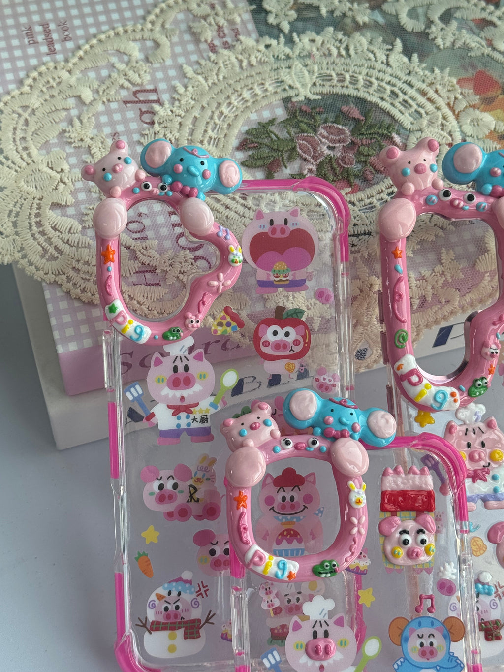 DIY Hand Painted Cream Glue Handmade Phone Case