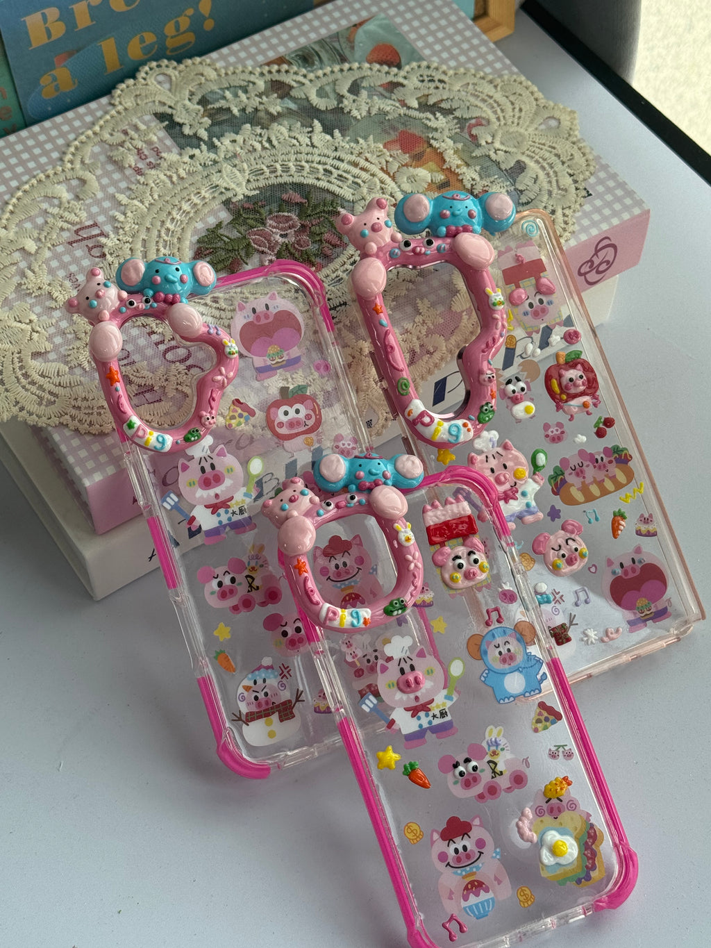 DIY Hand Painted Cream Glue Handmade Phone Case