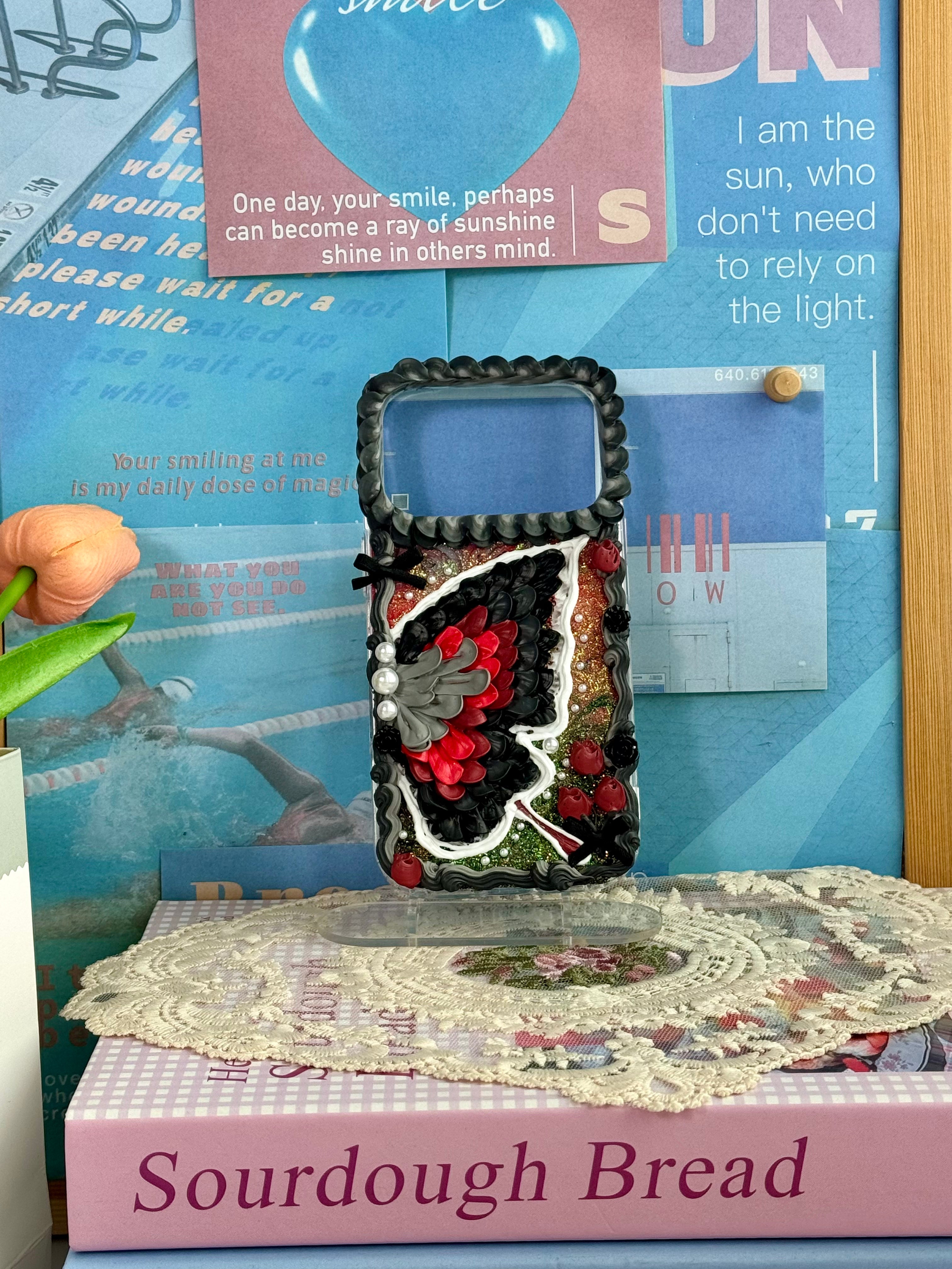 Butterfly Design DIY Cream Glue Handmade Phone Case